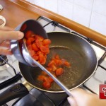 Cherry tomatoes in the pan
