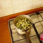 Courgette in a saucepan
