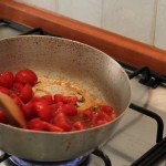 Tomatoes in the frying pan