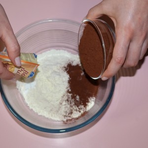 Mix in the flour