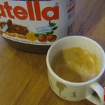 The ingredients: Nutella and coffee