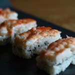 Oshi zushis aux crevettes