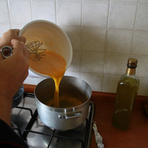 Preparazione della crema di pompelmo