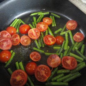 Add the baby tomatoes