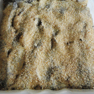 Finish with a layer of breadcrumbs
