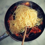 salsa y espaguetis
