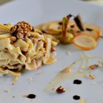 Maltagliati with pear, gorgonzola and walnuts