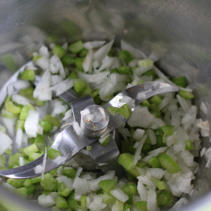 Chop up some onion and celery
