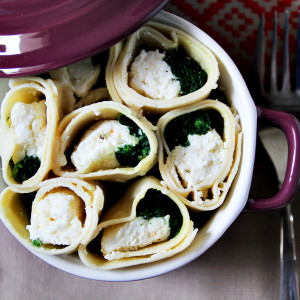 Ricotta and spinach cannelloni