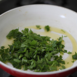 Oil and parsley