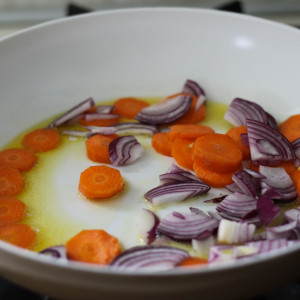 Carrot, onion and garlic