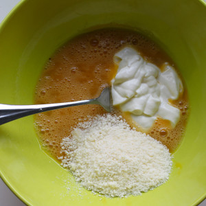 Cream and parmesan