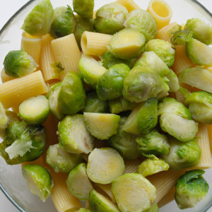 Pasta and Brussels sprouts