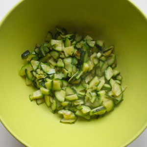 Cooked courgettes