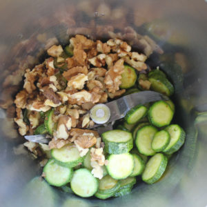 Courgettes and walnuts